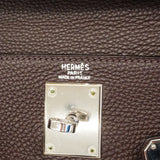 【6fa1927】エルメス ハンドバッグ ケリー28 トゴ ハバナ シルバー金具 □H刻印【中古】レディース