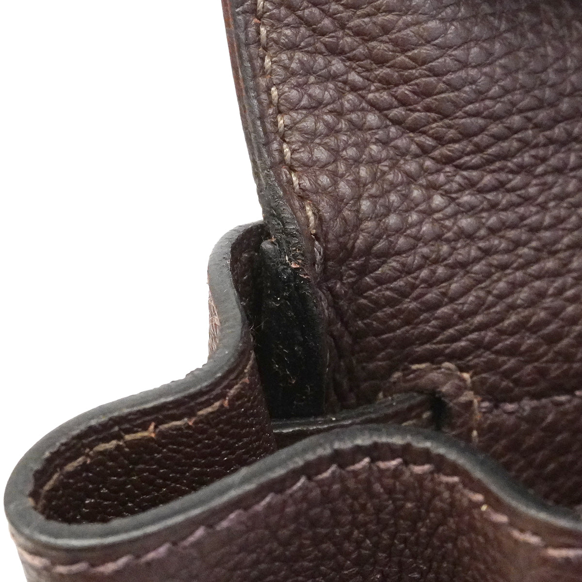 【6fa1927】エルメス ハンドバッグ ケリー28 トゴ ハバナ シルバー金具 □H刻印【中古】レディース