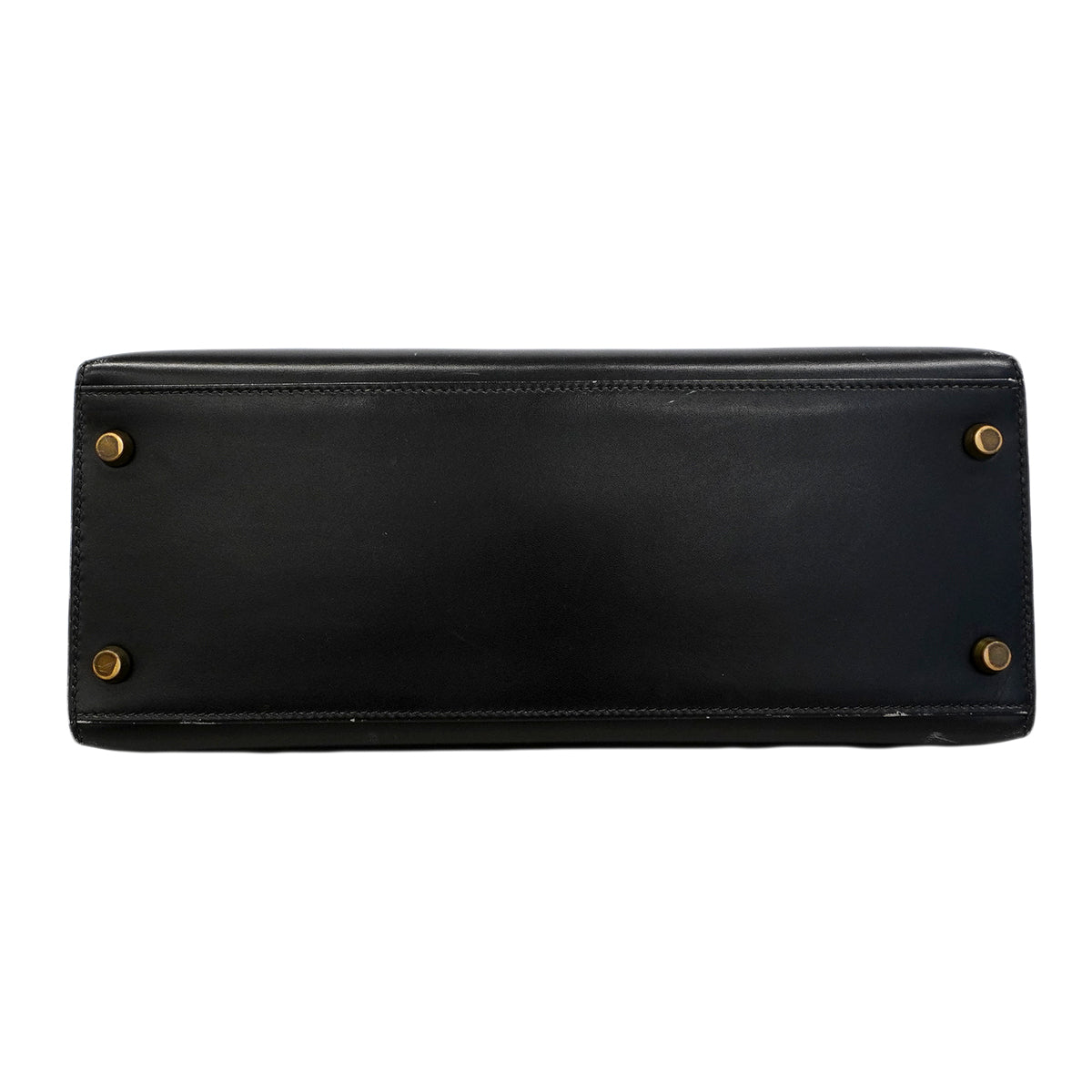 【6fa1928】エルメス ハンドバッグ ケリー28 ボックスカーフ ブラック ゴールド金具 〇U刻印 2wayバッグ【中古】レディース