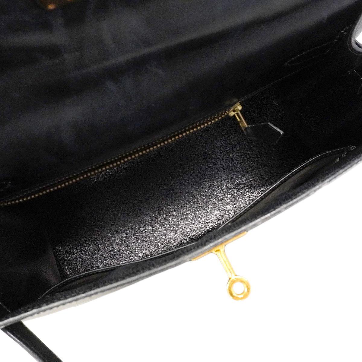 【6fa1928】エルメス ハンドバッグ ケリー28 ボックスカーフ ブラック ゴールド金具 〇U刻印 2wayバッグ【中古】レディース