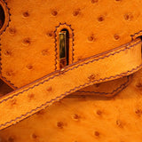 【6fa1929】エルメス ハンドバッグ バーキン35 オーストリッチ チェスナッツ ゴールド金具 □D刻印【中古】レディース