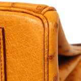 【6fa1929】エルメス ハンドバッグ バーキン35 オーストリッチ チェスナッツ ゴールド金具 □D刻印【中古】レディース