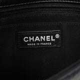 【6fa1935】シャネル ショルダーバッグ マトラッセ チェーンショルダー レザー ブラック シルバー金具【中古】レディース