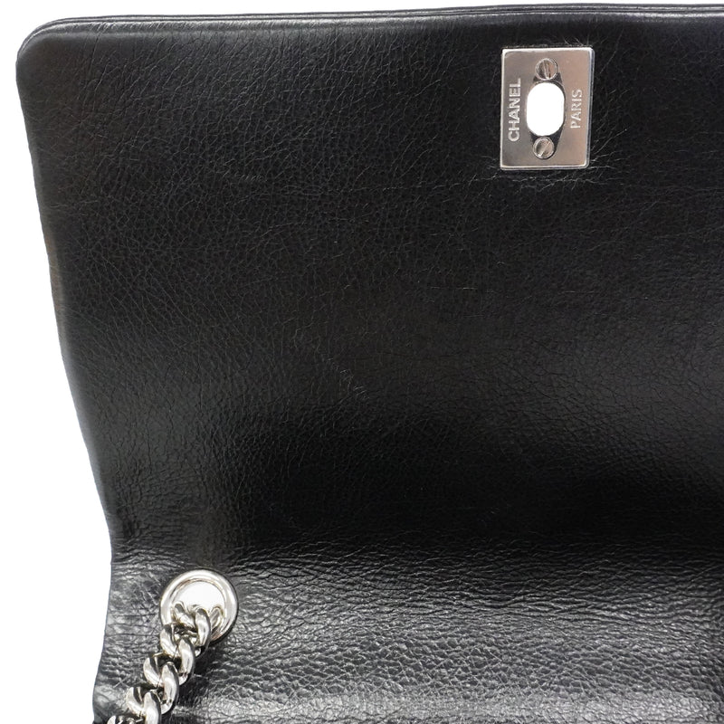 【6fa1935】シャネル ショルダーバッグ マトラッセ チェーンショルダー レザー ブラック シルバー金具【中古】レディース