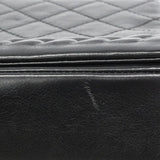 【6fa1935】シャネル ショルダーバッグ マトラッセ チェーンショルダー レザー ブラック シルバー金具【中古】レディース