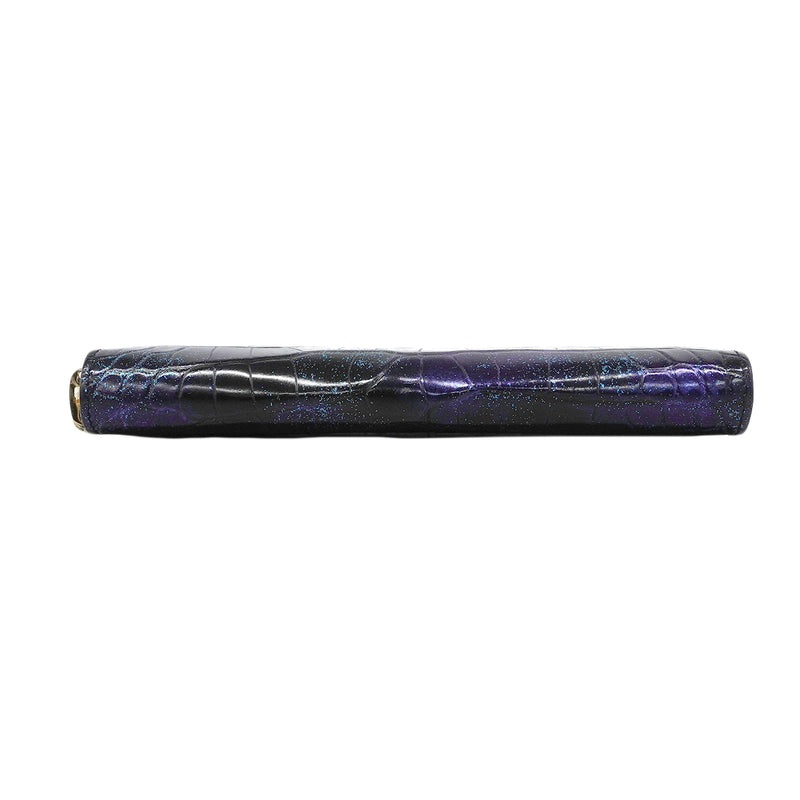【6fa1937】ルイヴィトン 長財布 ジッピーウォレットパドロック N81607 クロコダイル コズミックブルー【中古】メンズ レディース ユニセックス