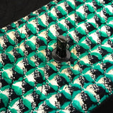 【6fc3950-h】シャネル ショルダーバッグ Wチェーン ナイロン ツイード ブラック ピーコックブルー【中古】レディース