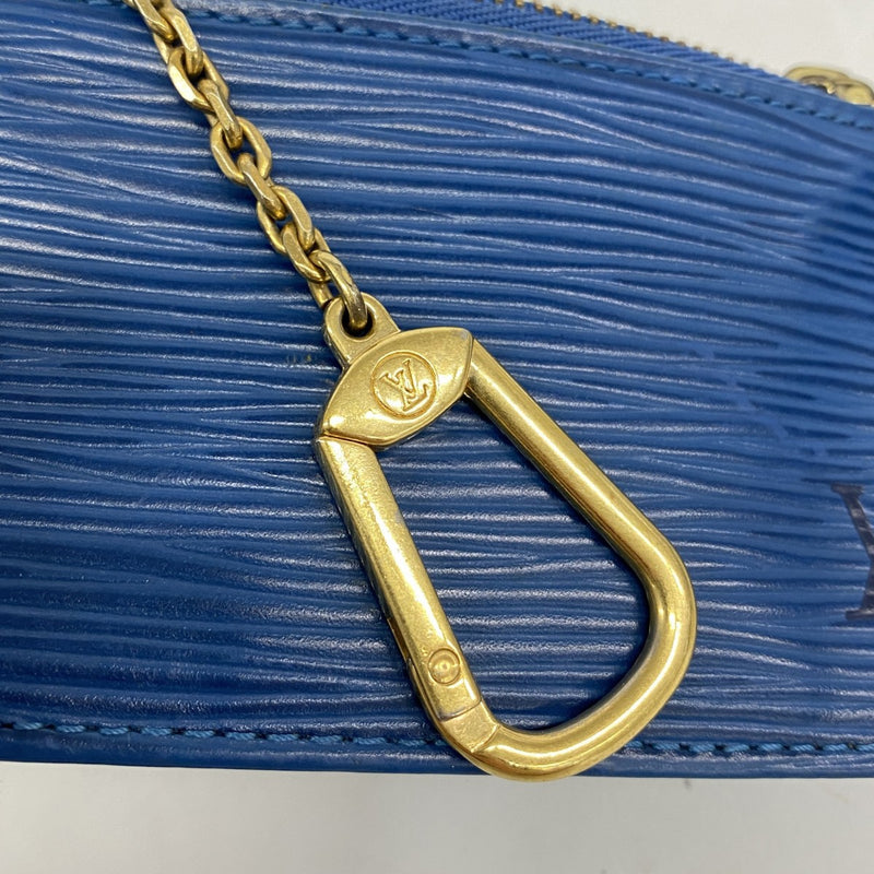 【6fb1956】ルイヴィトン コインケース エピ ポシェットクレ M63805 トレドブルー【中古】メンズ レディース ユニセックス