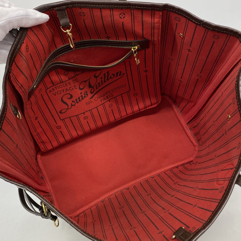 【6fb1965】ルイヴィトン トートバッグ ダミエ ネヴァーフルMM N51105 エベヌ【中古】レディース