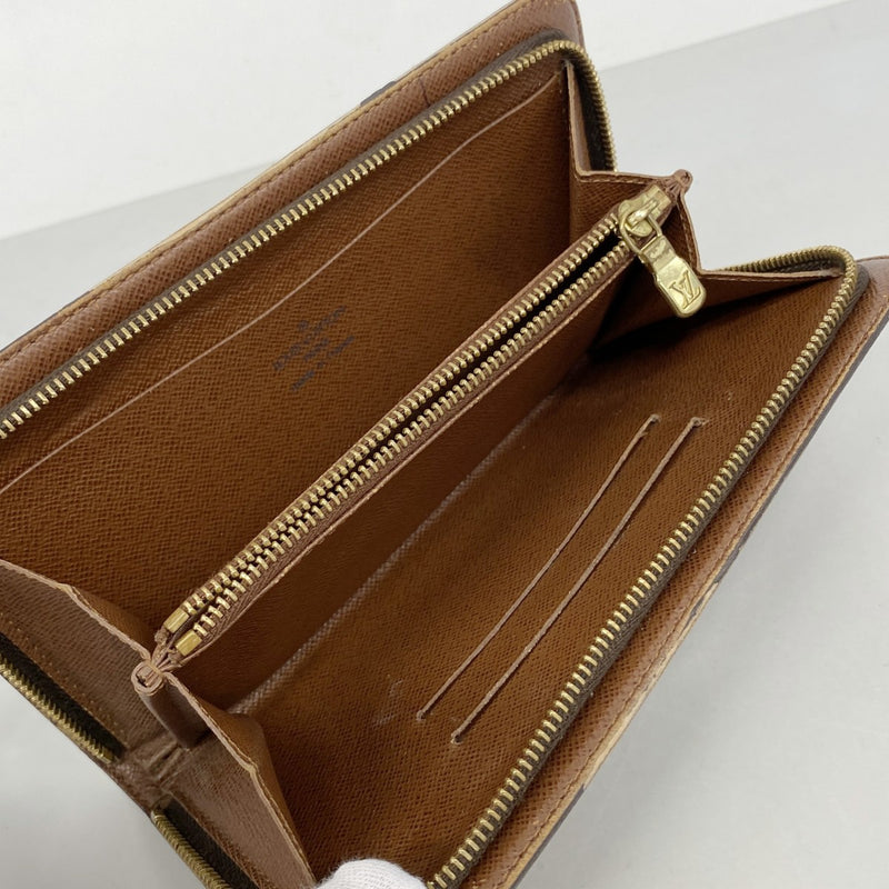 【6fb1983】ルイヴィトン 長財布 モノグラム ポルトモネジップ M61727 ブラウン【中古】レディース