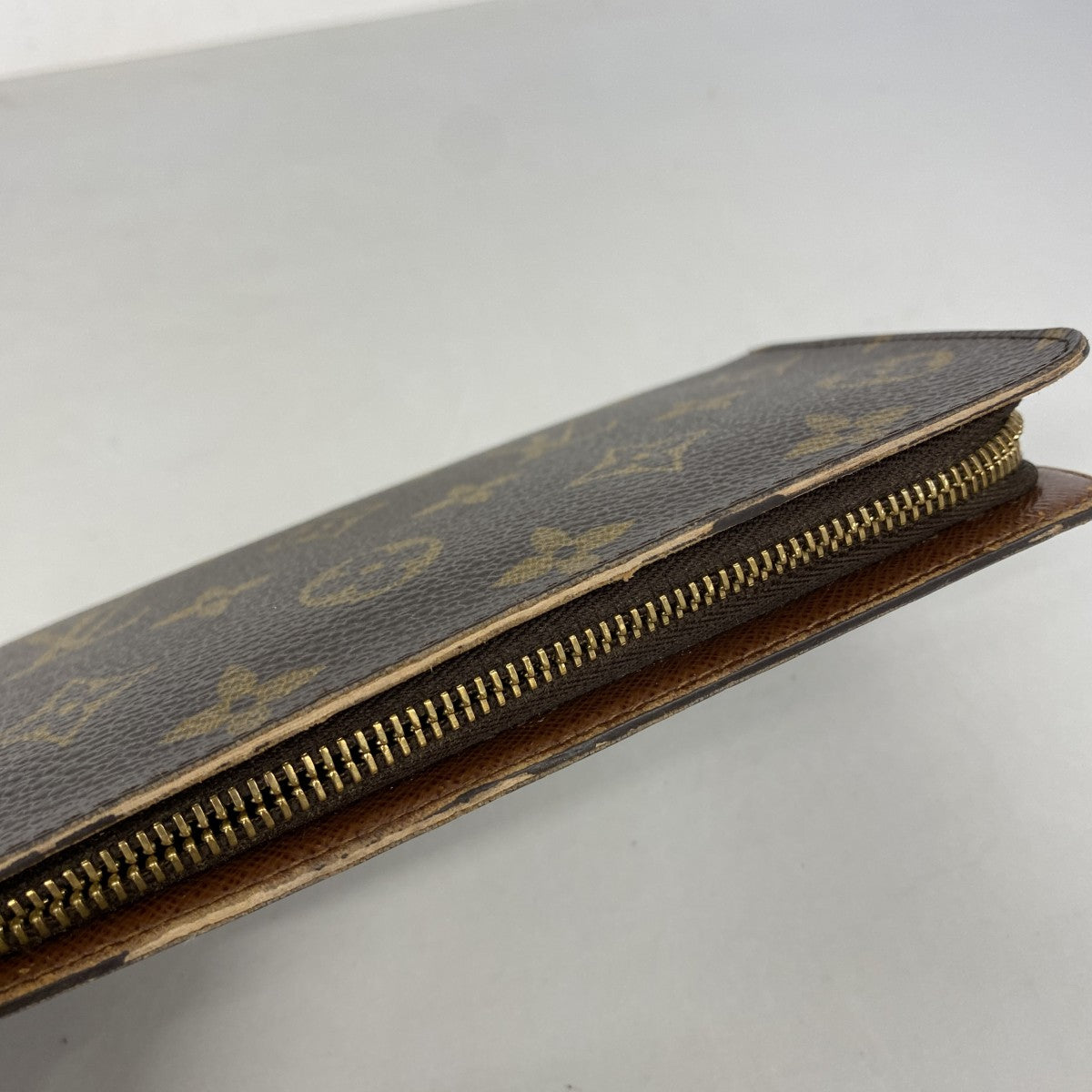 【6fb1983】ルイヴィトン 長財布 モノグラム ポルトモネジップ M61727 ブラウン【中古】レディース