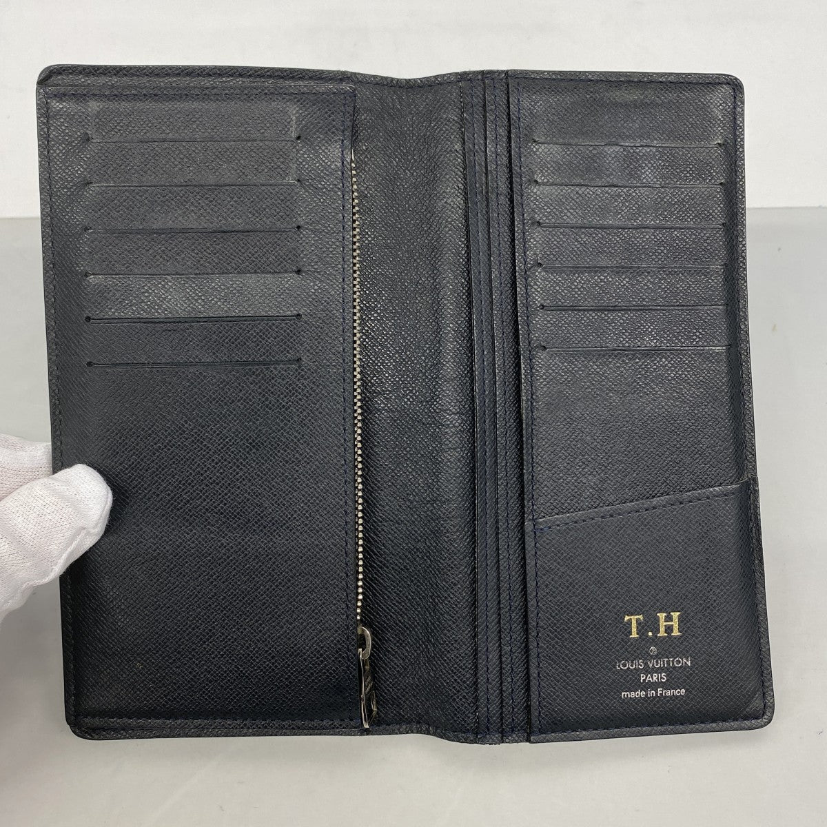 【6fb1984】ルイヴィトン 長財布 タイガ ポルトフォイユブラザ M32654 ボレアル【中古】メンズ