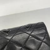 【6fb1987】シャネル 長財布 カンボン ラムスキン ブラック シルバー金具【中古】レディース