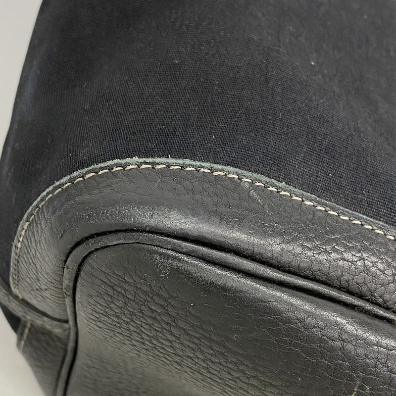 【6fb1998】エルメス トートバッグ ガーデンパーティPM トワルオフィシエ ブラック シルバー金具 □K刻印【中古】レディース