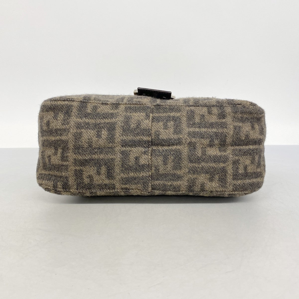 【6fb2008】フェンディ ハンドバッグ ズッカ ウール ブラウン シルバー金具【中古】レディース
