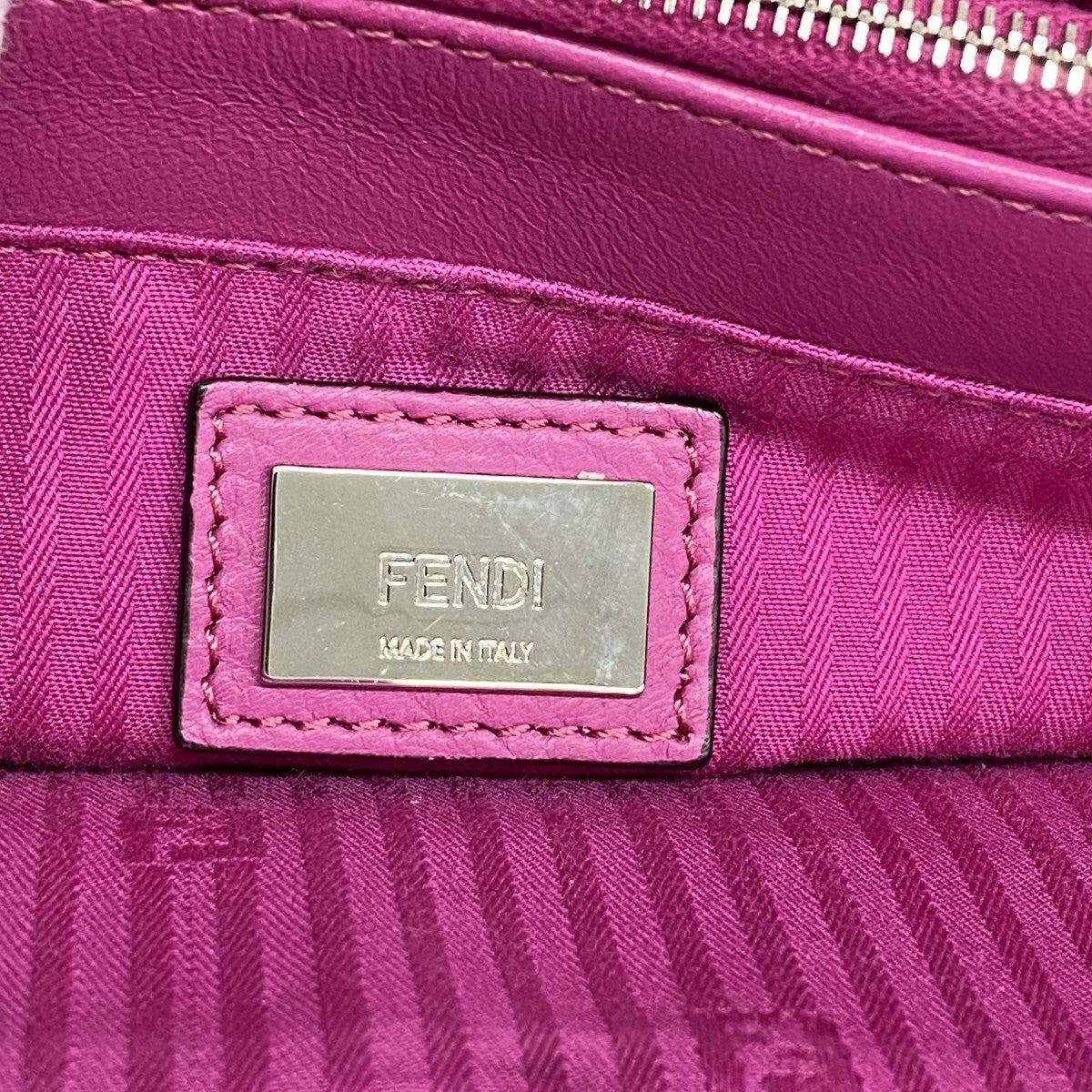【6fb2019】フェンディ ハンドバッグ レザー ピンク シルバー金具 2wayバッグ【中古】レディース