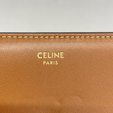 【6fb2020】セリーヌ 三つ折り財布 トリオンフ レザー ブラウン ゴールド金具【中古】レディース
