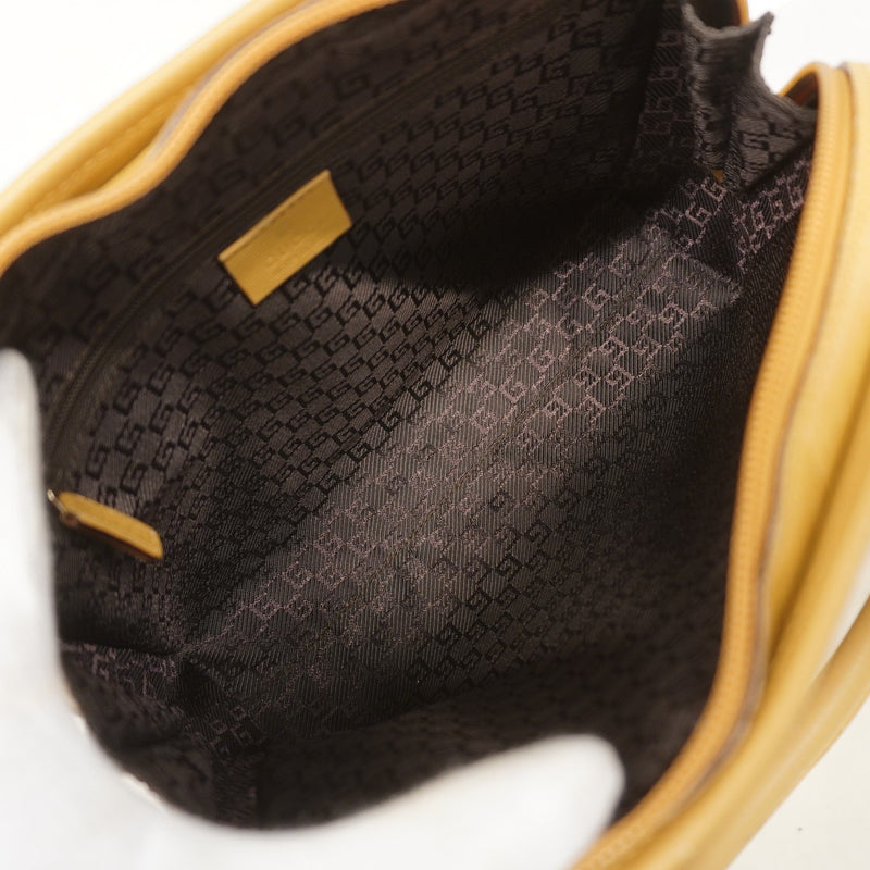 【6fb2052】グッチ ハンドバッグ ジャッキー 020 1071 レザー ベージュ シャンパンゴールド金具【中古】レディース