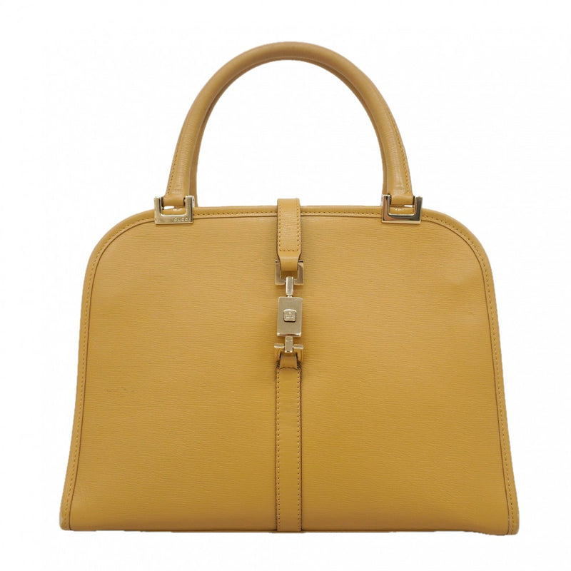 【6fb2052】グッチ ハンドバッグ ジャッキー 020 1071 レザー ベージュ シャンパンゴールド金具【中古】レディース