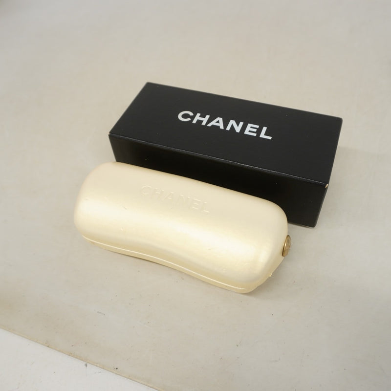 【6fb2056】シャネル サングラス 4068 プラスチック クリア シルバー金具【中古】レディース