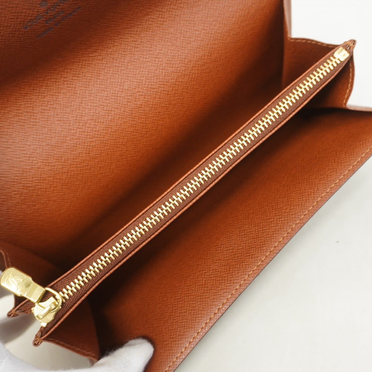 【6fb2066】ルイヴィトン 長財布 モノグラム ポシェットポルトモネクレディ M61725 ブラウン【中古】レディース