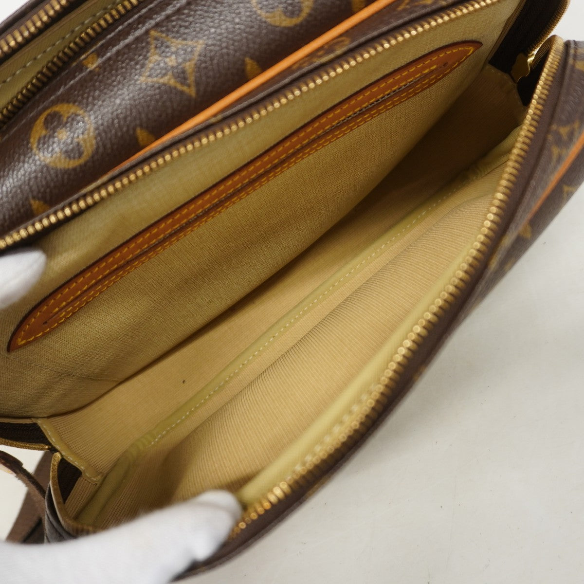 【6fb2081】ルイヴィトン ショルダーバッグ モノグラム リポーターPM M45254 ブラウン【中古】レディース