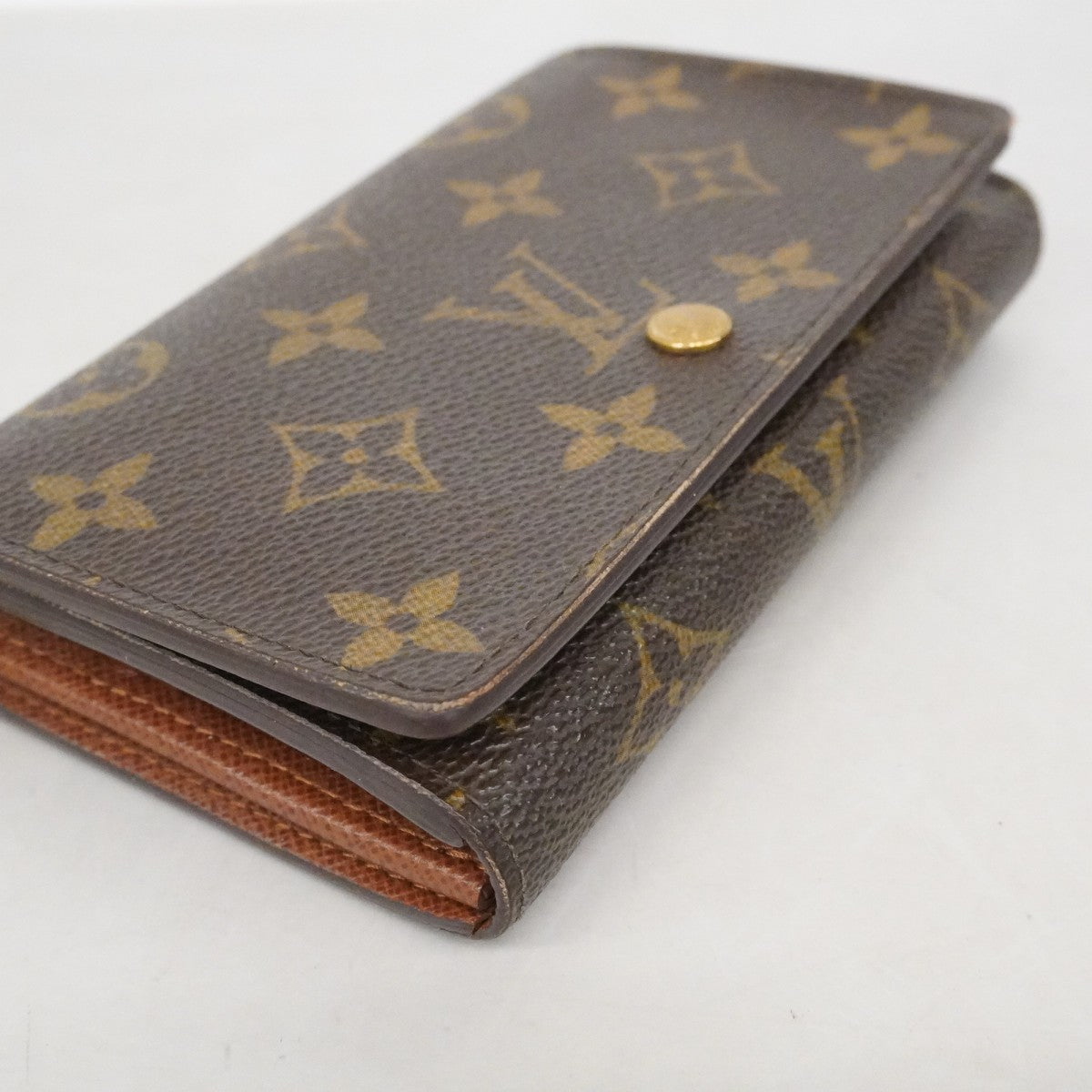 【6fb2094】ルイヴィトン 財布 モノグラム ポルトモネビエトレゾール M61730 ブラウン【中古】レディース