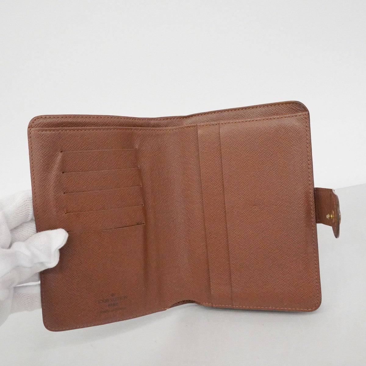 【6fb2104】ルイヴィトン 財布 モノグラム ポルトパピエジップ M61207 ブラウン【中古】レディース