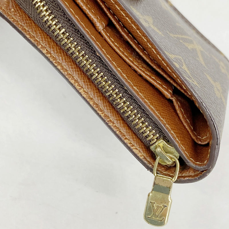 【6fb2123】ルイヴィトン 財布 モノグラム コンパクトジップ M61667 ブラウン【中古】レディース