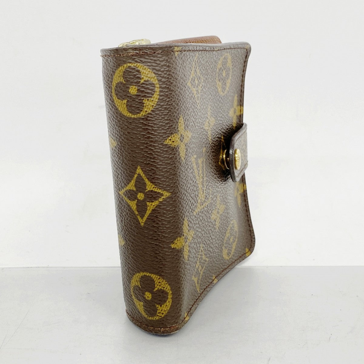 【6fb2123】ルイヴィトン 財布 モノグラム コンパクトジップ M61667 ブラウン【中古】レディース