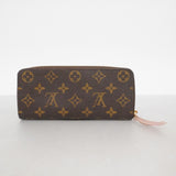 【6fb2126】ルイヴィトン 長財布 モノグラム ポルトフォイユクレマンス M61298 ブラウン ローズバレリーヌ【中古】レディース