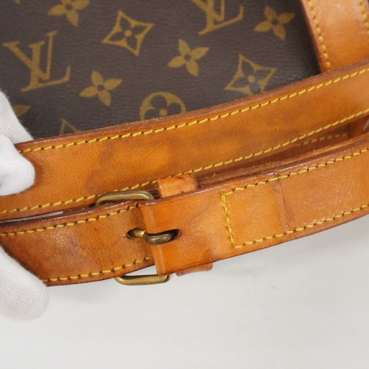 【6fb2128】ルイヴィトン ショルダーバッグ モノグラム ソミュール35 M42254 ブラウン【中古】レディース