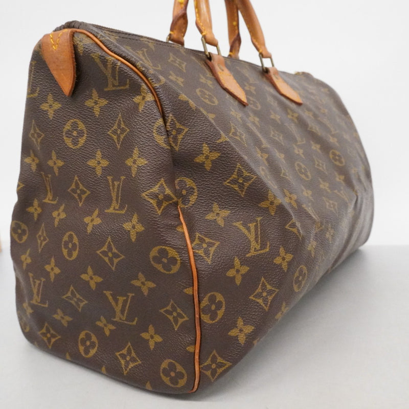 【6fb2135】ルイヴィトン ハンドバッグ モノグラム スピーディ40 M41106 ブラウン【中古】レディース