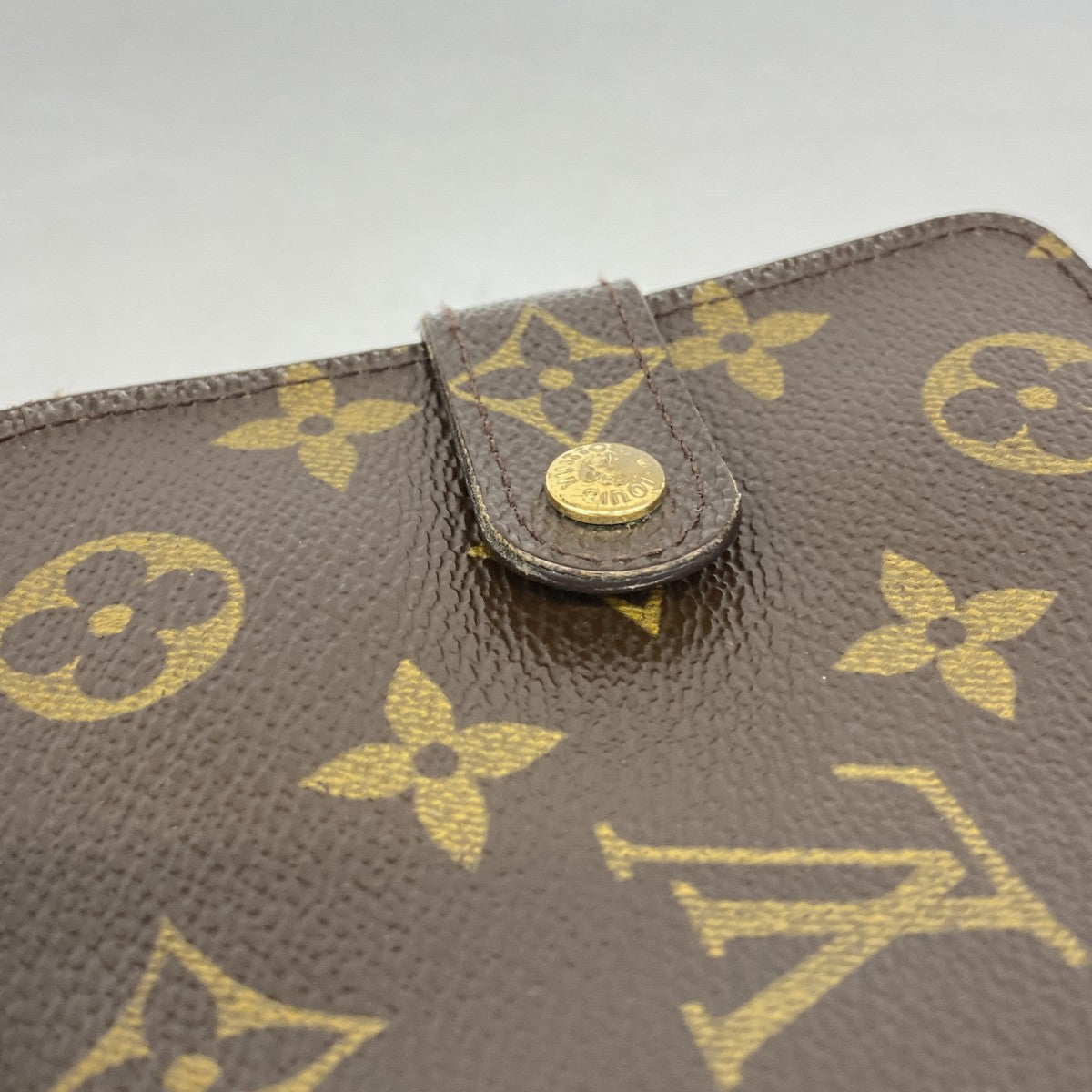 【6fb2145】ルイヴィトン 財布 モノグラム コンパクトジップ M61667 ブラウン【中古】レディース
