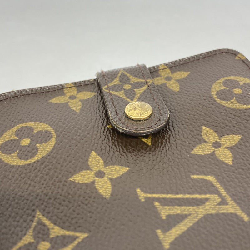 【6fb2145】ルイヴィトン 財布 モノグラム コンパクトジップ M61667 ブラウン【中古】レディース