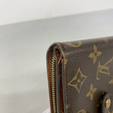 【6fb2145】ルイヴィトン 財布 モノグラム コンパクトジップ M61667 ブラウン【中古】レディース
