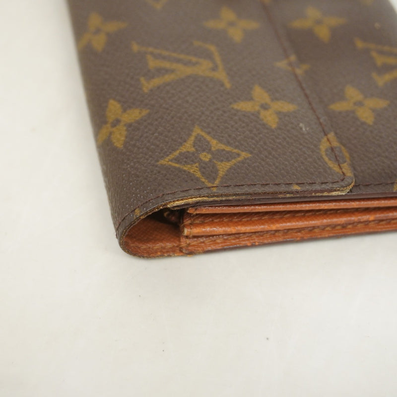 【6fb2154】ルイヴィトン 長財布 モノグラム ポシェットポルトモネクレディ M61725 ブラウン【中古】レディース