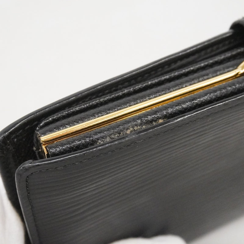 【6fb2163】ルイヴィトン 長財布 エピ コンチネンタル ヴィエノワ M63252 ノワール【中古】レディース
