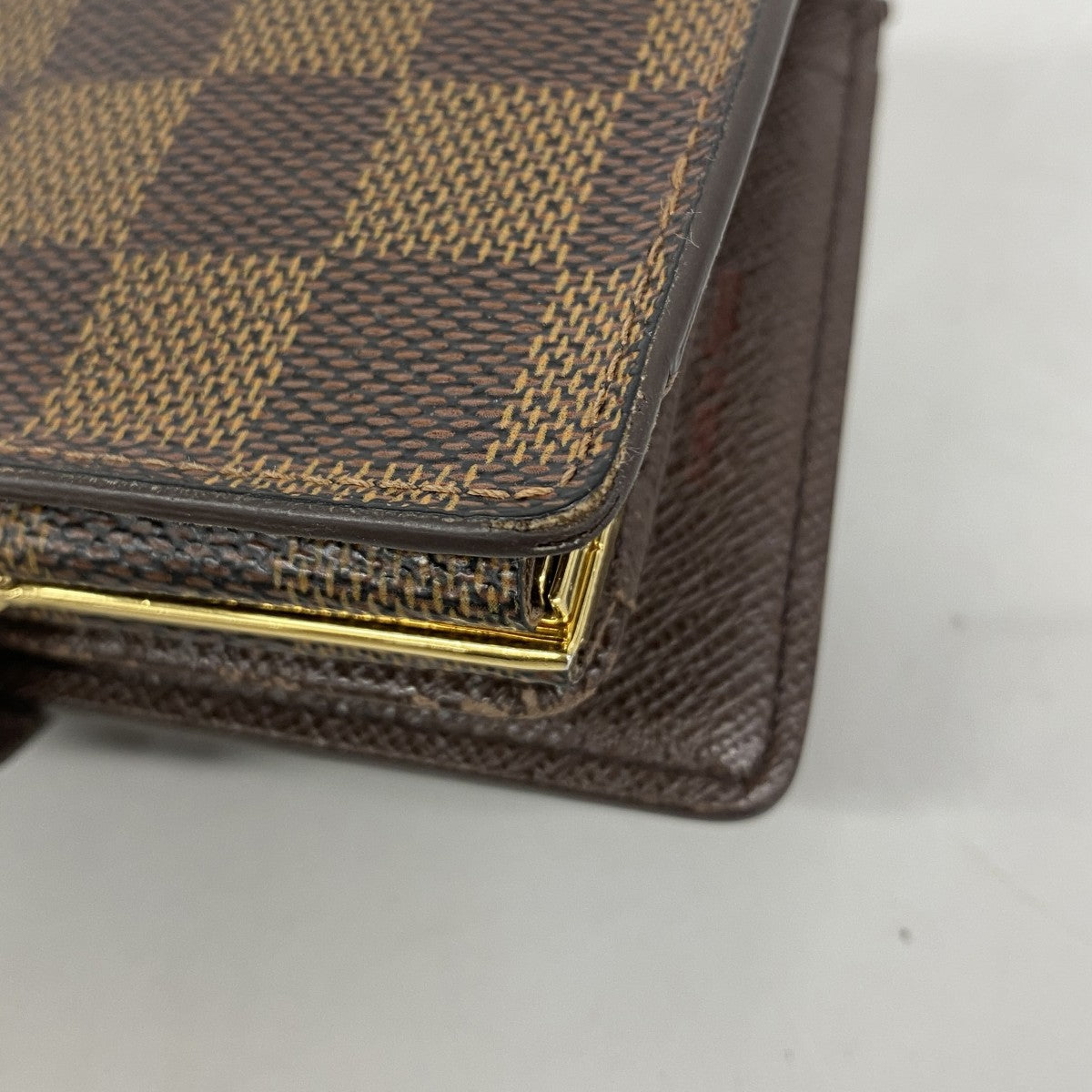 【6fb2170】ルイヴィトン 財布 ダミエ ポルトモネビエヴィエノワ N61664 エベヌ【中古】レディース