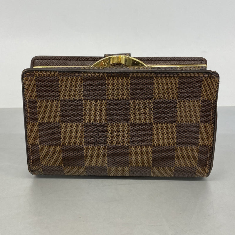 【6fb2170】ルイヴィトン 財布 ダミエ ポルトモネビエヴィエノワ N61664 エベヌ【中古】レディース
