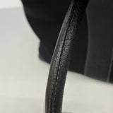 【6fb2171】エルメス トートバッグ ガーデンパーティGM トワルオフィシエ ブラック シルバー金具 □G刻印【中古】レディース