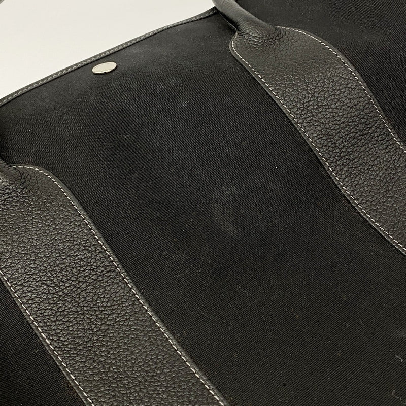 【6fb2171】エルメス トートバッグ ガーデンパーティGM トワルオフィシエ ブラック シルバー金具 □G刻印【中古】レディース