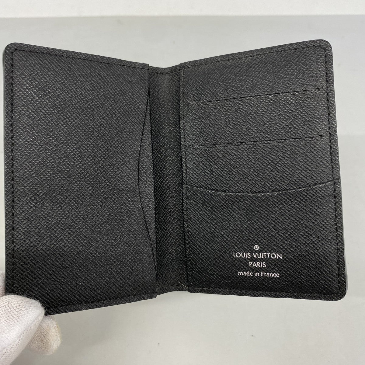 【6fb2175】ルイヴィトン カードケース ダミエ・グラフィット オーガナイザードゥポッシュ N63075 ブラック【中古】メンズ