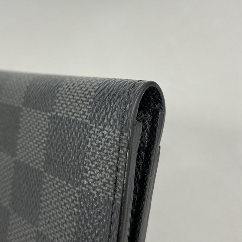 【6fb2175】ルイヴィトン カードケース ダミエ・グラフィット オーガナイザードゥポッシュ N63075 ブラック【中古】メンズ