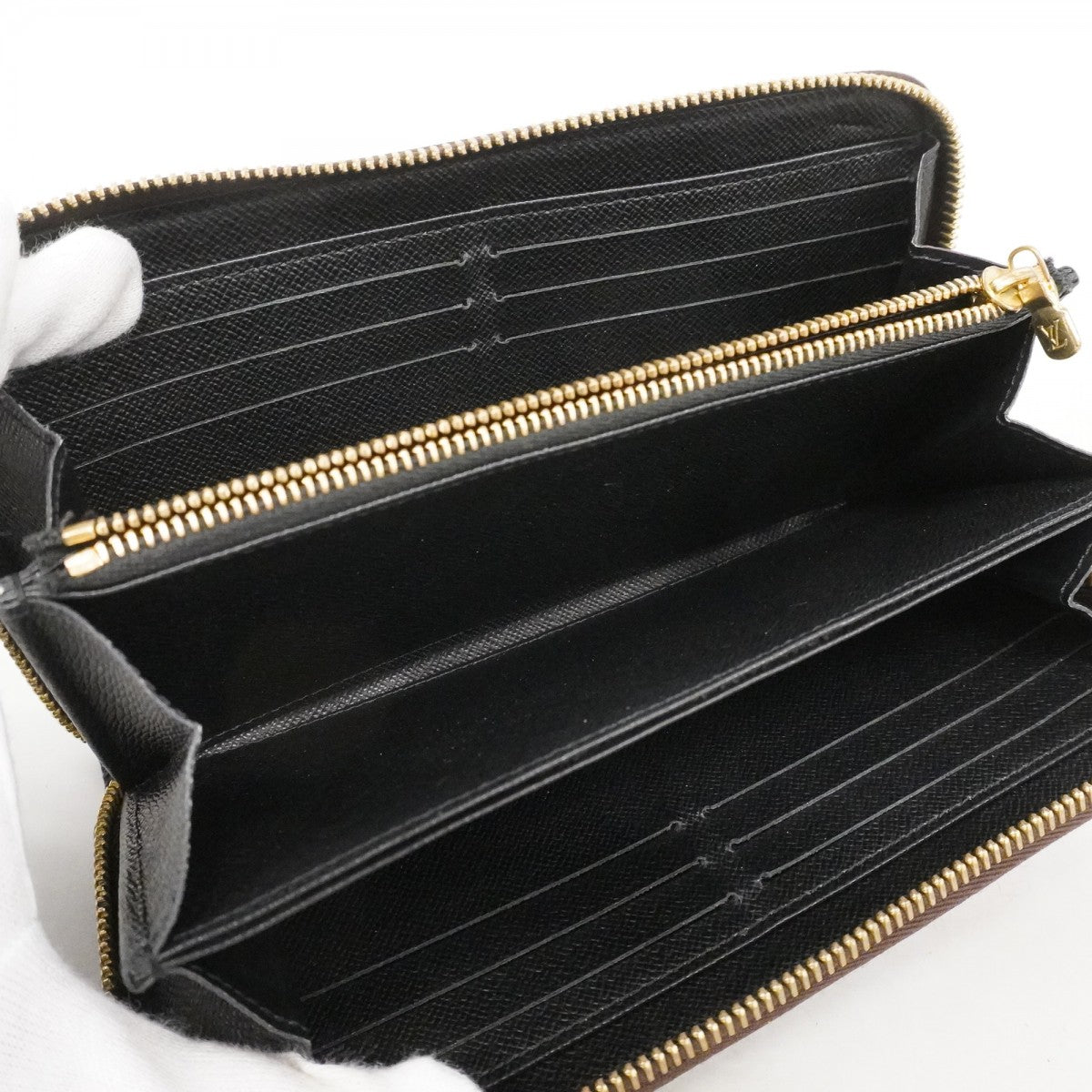 【6fb2247-k】ルイヴィトン 長財布 モノグラム・ジャイアント リバース ジッピーウォレット M69353 ブラウン【中古】レディース