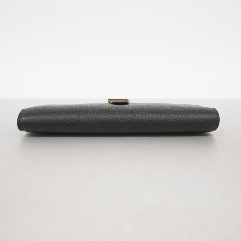 【6fb2248-k】ルイヴィトン 長財布 カプシーヌ/トリヨン LVヴェルティカルウォレット M81330 ノワール【中古】レディース