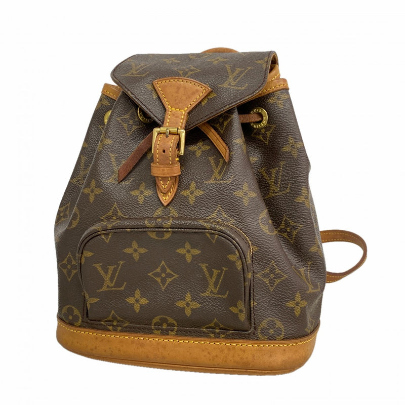 【6fb2253】ルイヴィトン リュック・デイパック モノグラム ミニモンスリ M51137 ブラウン【中古】レディース