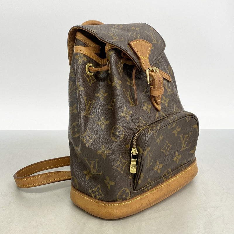 【6fb2253】ルイヴィトン リュック・デイパック モノグラム ミニモンスリ M51137 ブラウン【中古】レディース
