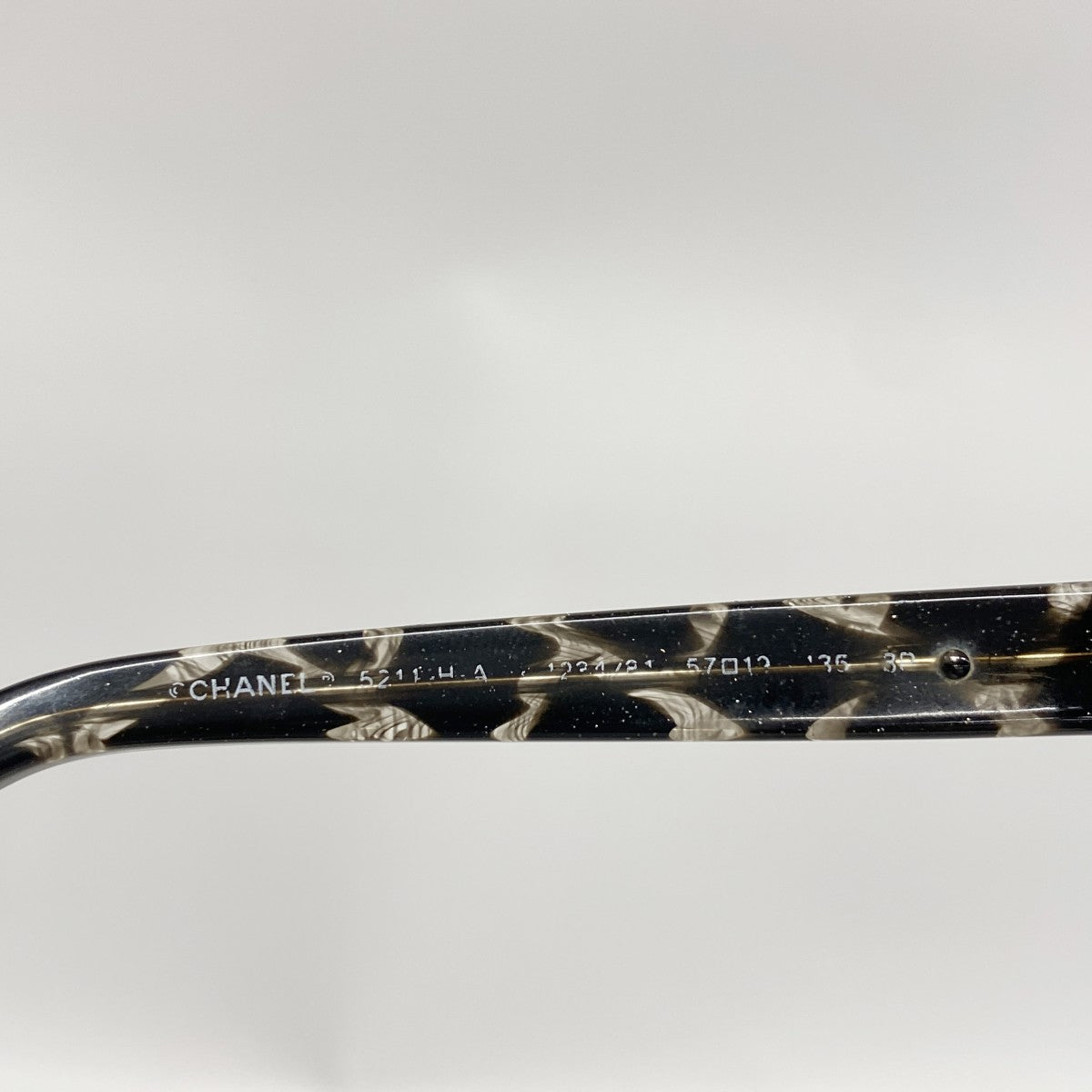 【6fb2262】シャネル サングラス 5211-H-A プラスチック ブラック クリア シルバー金具【中古】レディース