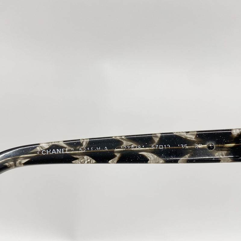 【6fb2262】シャネル サングラス 5211-H-A プラスチック ブラック クリア シルバー金具【中古】レディース